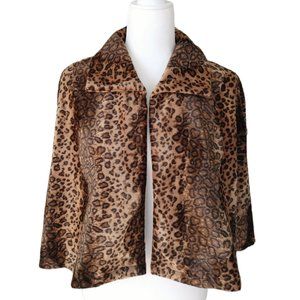 Leopard Print Cropped Cape - One Size